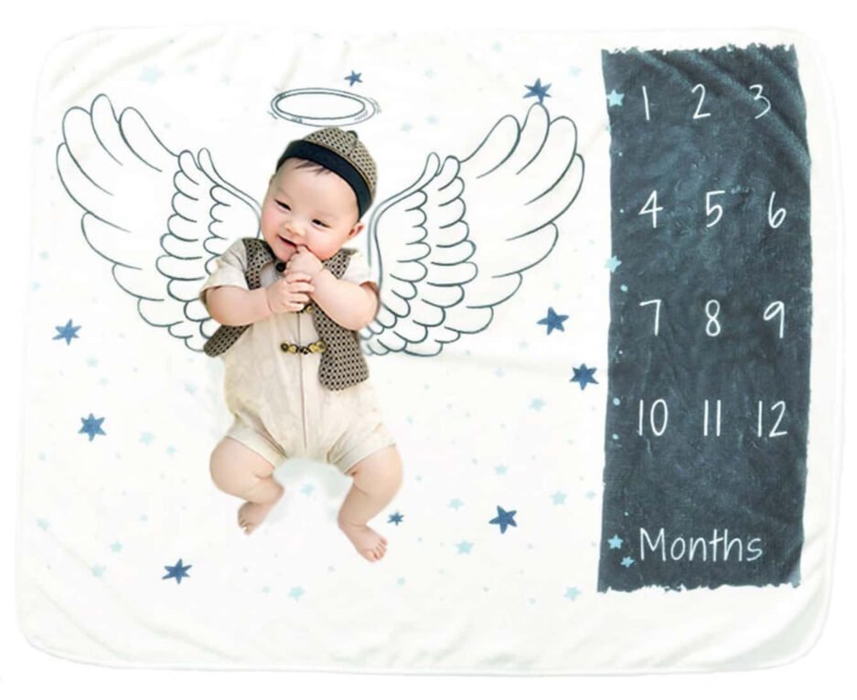 Angel Wings Milestone Blanket